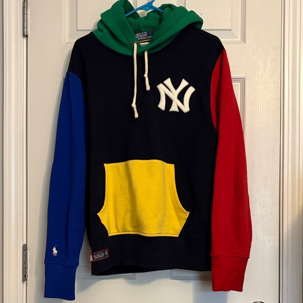 Polo by Ralph Lauren Men's Colorblock Hoodie with NY Emblem